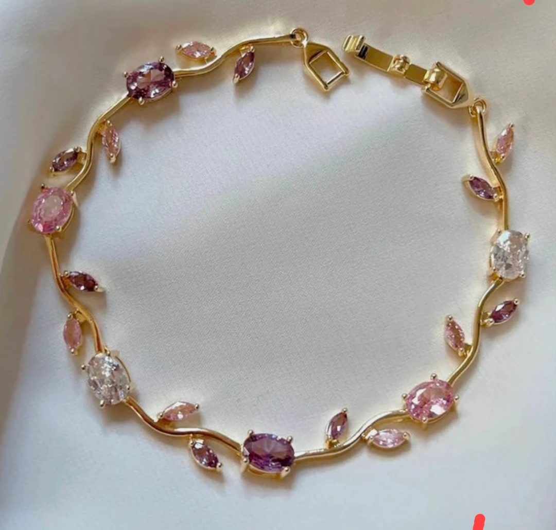 Crystal Tulip Vine Bracelet
